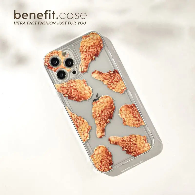 Fried Chicken Transparent Phone Case iPhone 13 Pro Max 13 Pro