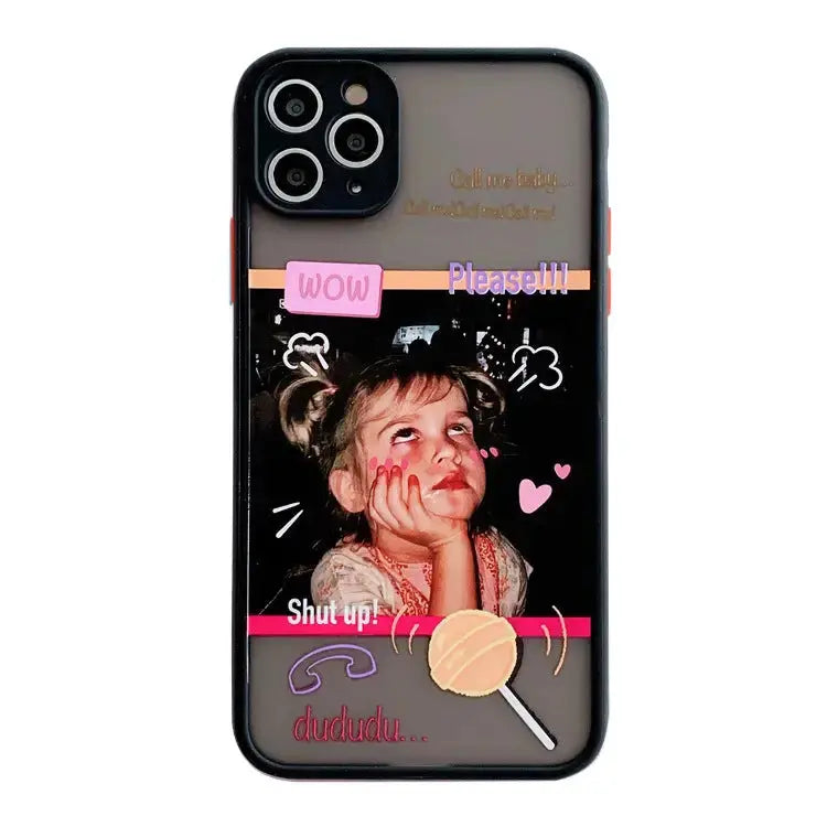 Funny Lollipop Girl Printing iPhone Case BP128 - iphone case