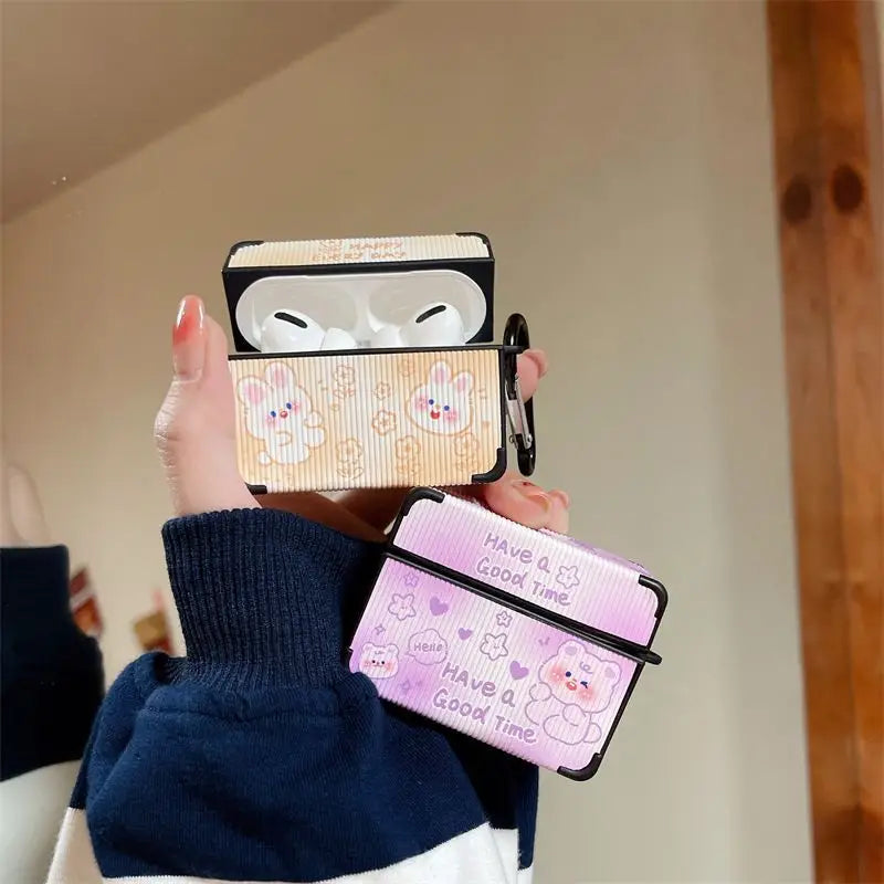 Gradient Bear Rabbit AirPods Earphone Case Skin-6