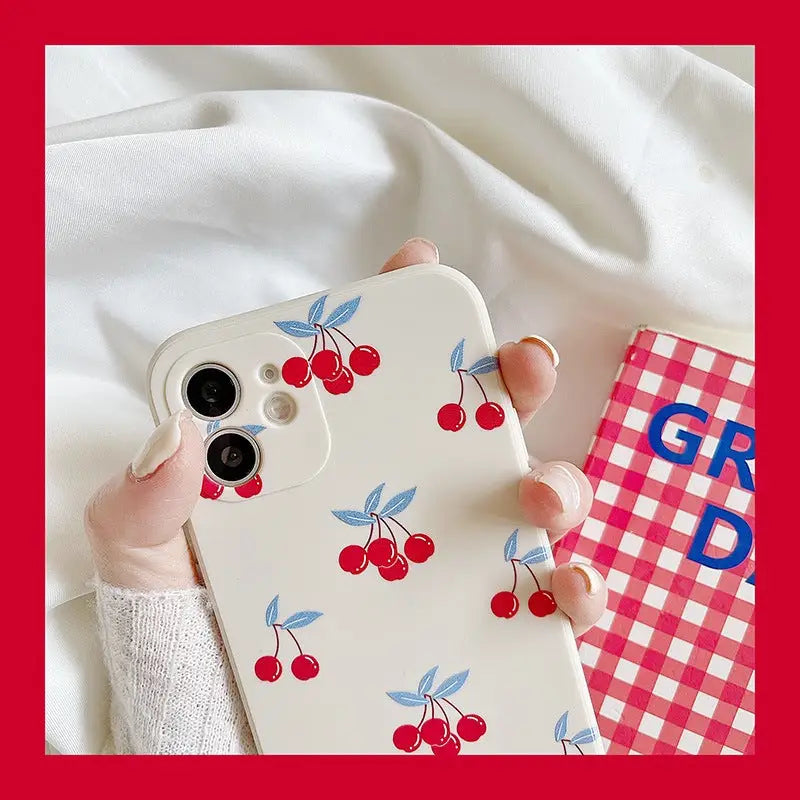 Happy Day Cherries Printing iPhone Case BP167 - iphone case