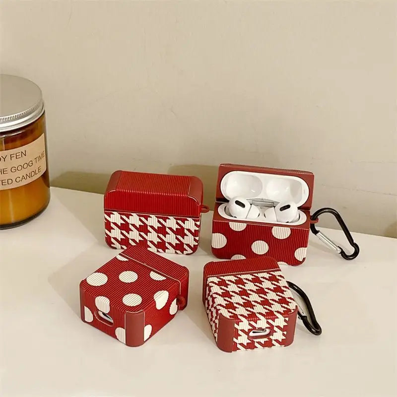 Houndstooth / Polka Dot Airpods Earphone Case Skin-6