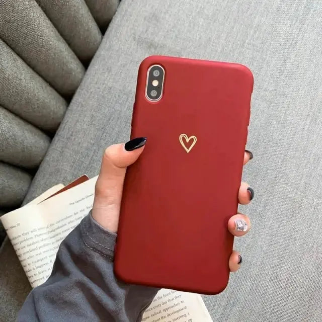 Kawaii Heart Phone Case For Samsung BC088 - A32 4G / Red -