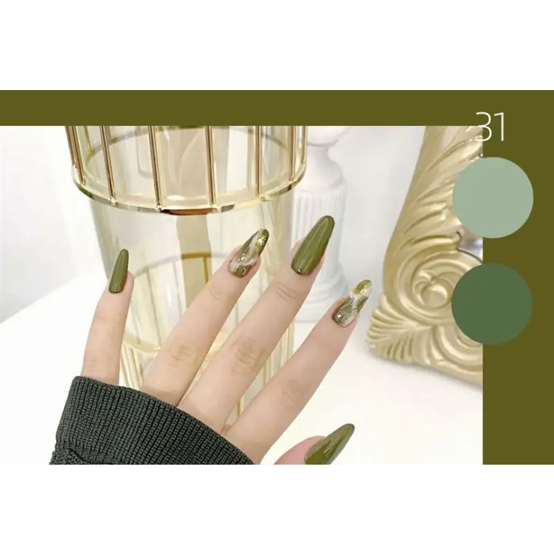 Print Pointed Faux Nail Tips-1