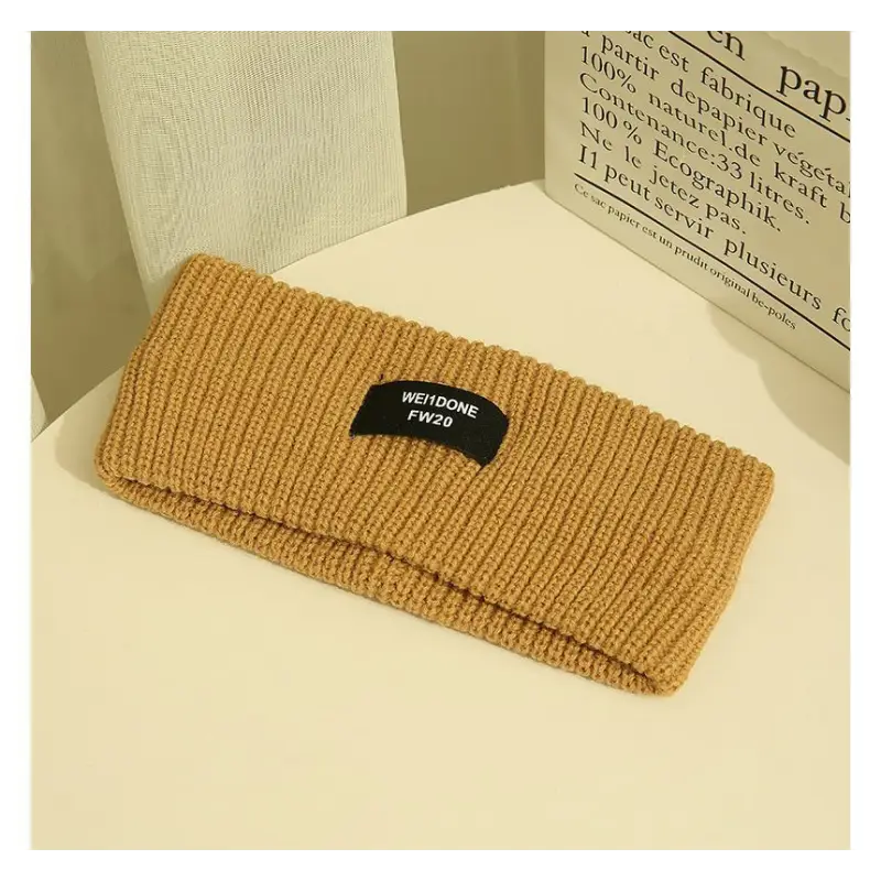 Lettering Applique Knit Headband Wd124 - Headbands