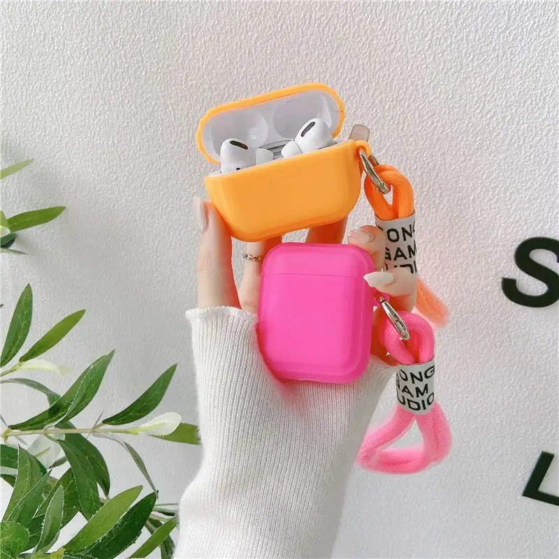 Lettering Hand Strap AirPods / Pro Earphone Case Skin PE802