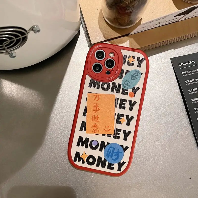 Lettering Phone Case - iPhone 7 Plus / 8 Plus / X / XR / XS / XS Max / 11 / 11 Pro / 11 Pro Max / 12 / 12 Pro / 12 Pro Max / 13 / 13 Pro / 13 Pro Max-12