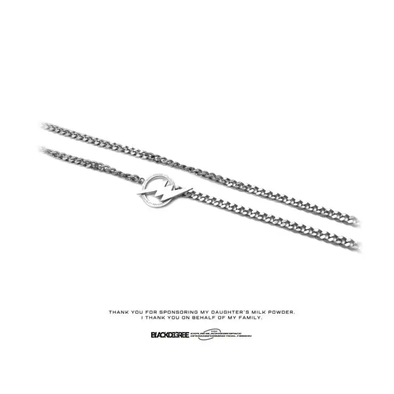 Lightning Pendant Stainless Steel Necklace WD180 - Silver /