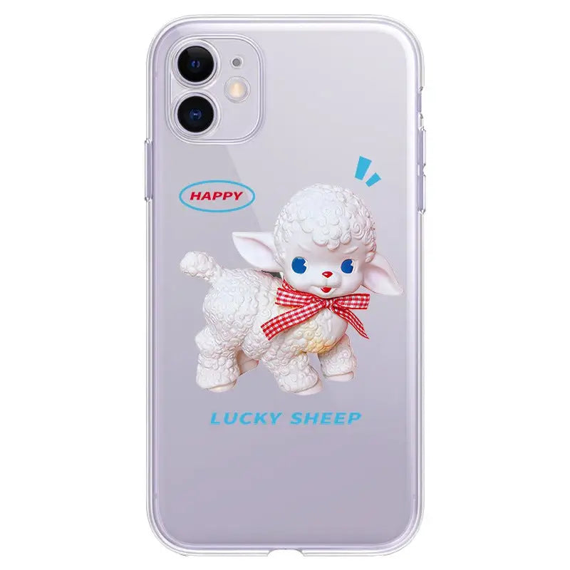 Lucky Sheep Transparent iPhone Case BP166 - iphone case