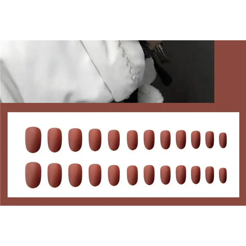 Matte Plane Faux Nail Tips - Nail Art