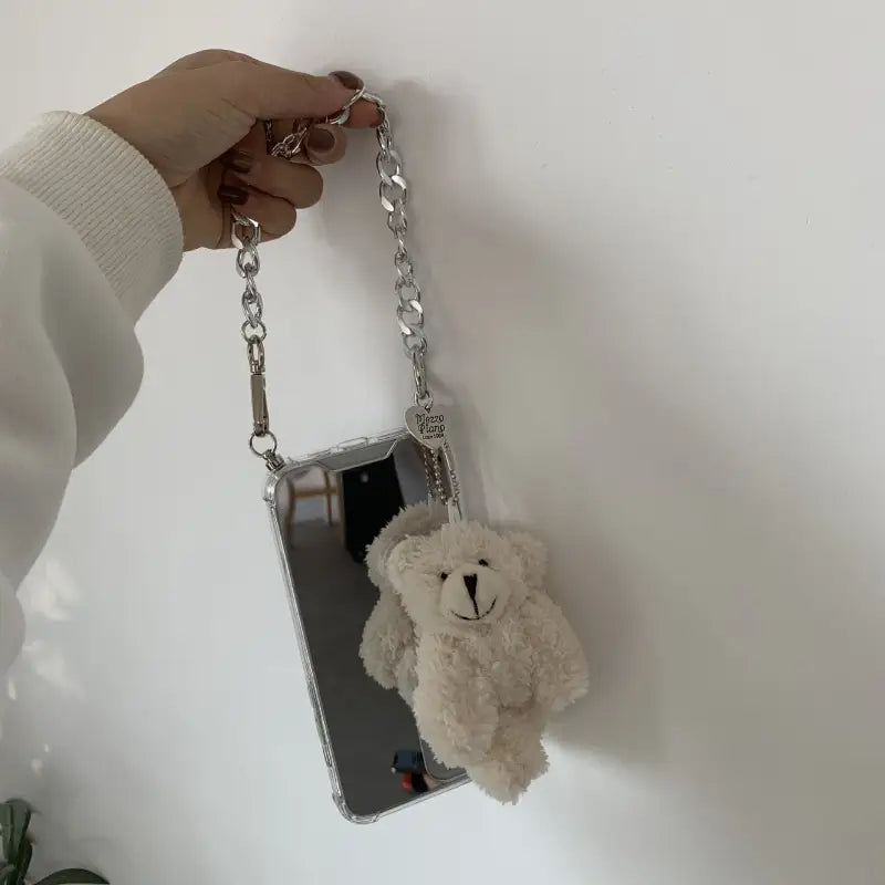Mirror With Bear Silvery Chain iPhone Case BP211 - iphone