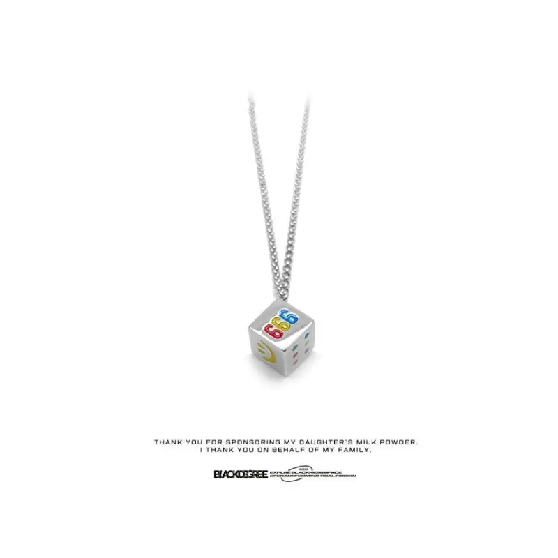 Numerical Pendant Stainless Steel Necklace WD178 - Silver /