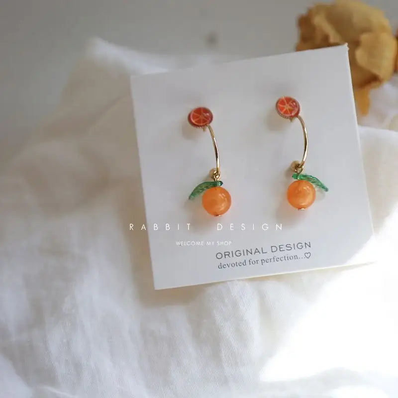 Orange Drop Earring - Fancy Earrings