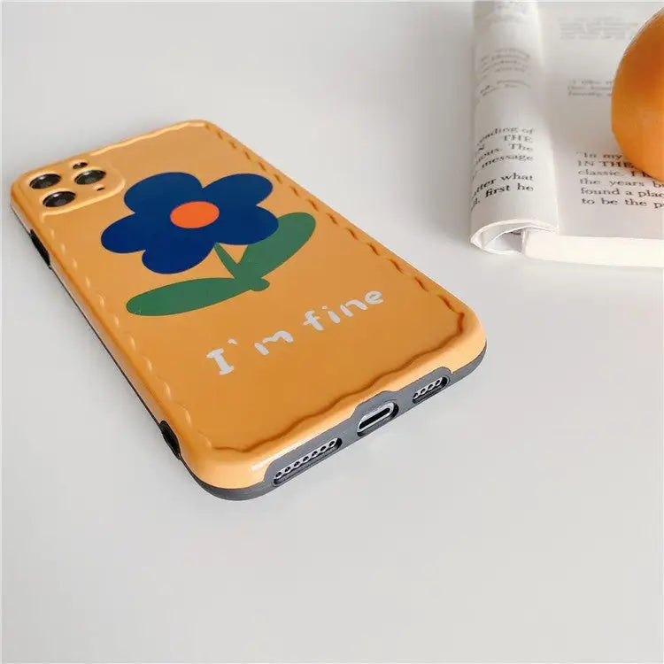 Orange Im Fine Flower iPhone Case BP191 - iphone case
