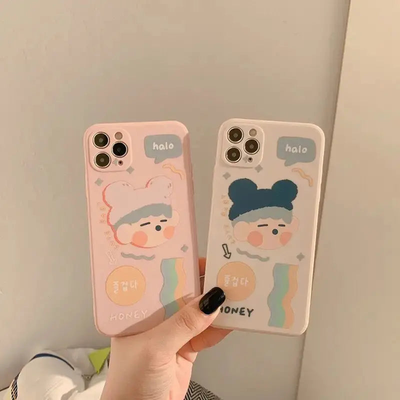 Pink/White Halo Honey Couple iPhone Case BP037 - iphone case
