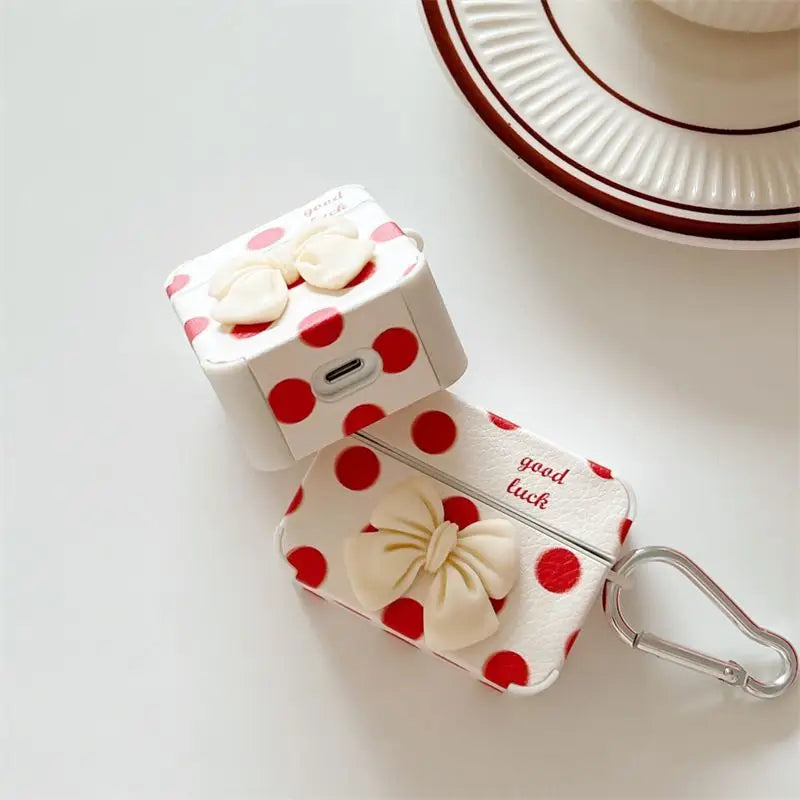 Polka Dot Good Luck AirPods Earphone Case Skin-3