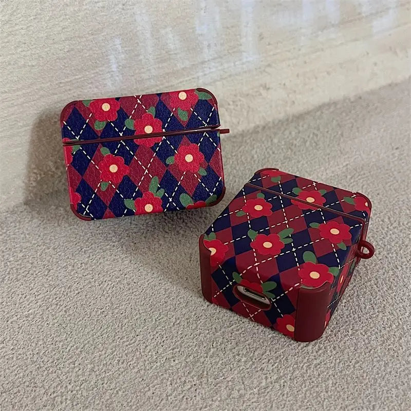 Red Flowers AirPods Earphone Case Skin-3