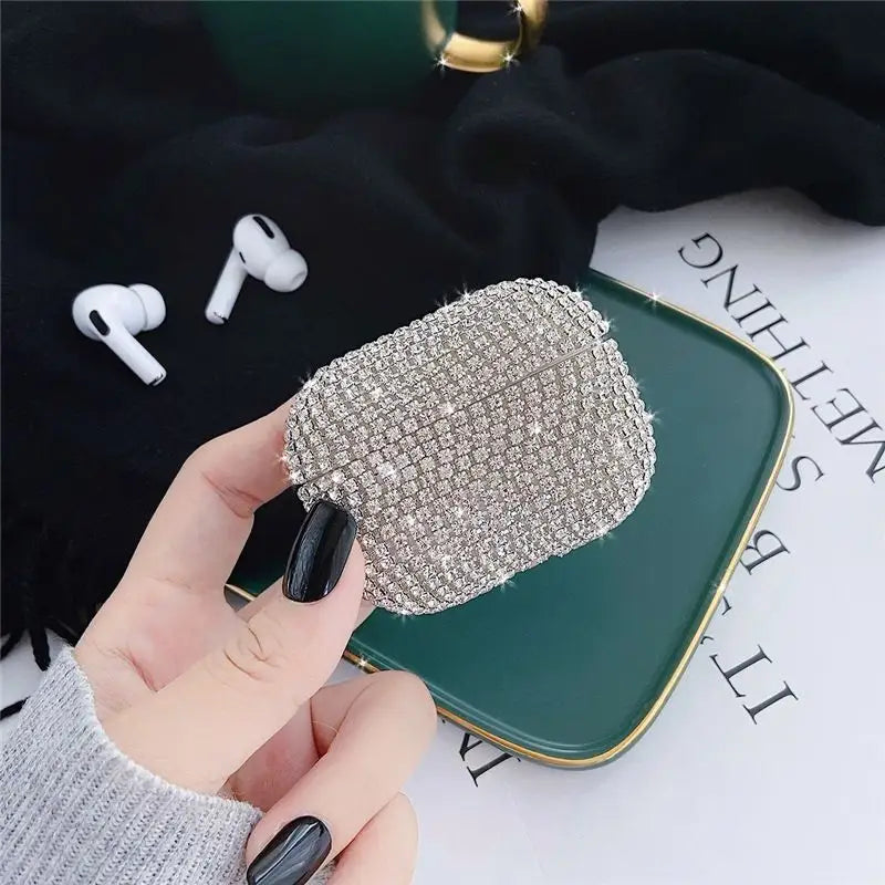 Rhinestone AirPods Earphone Case Skin - Mobile Cases &