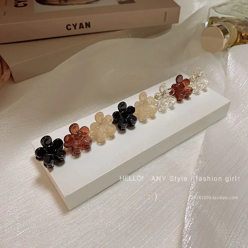 Set of 8: Flower Mini Hair Claw HA88 - Hair Fashion