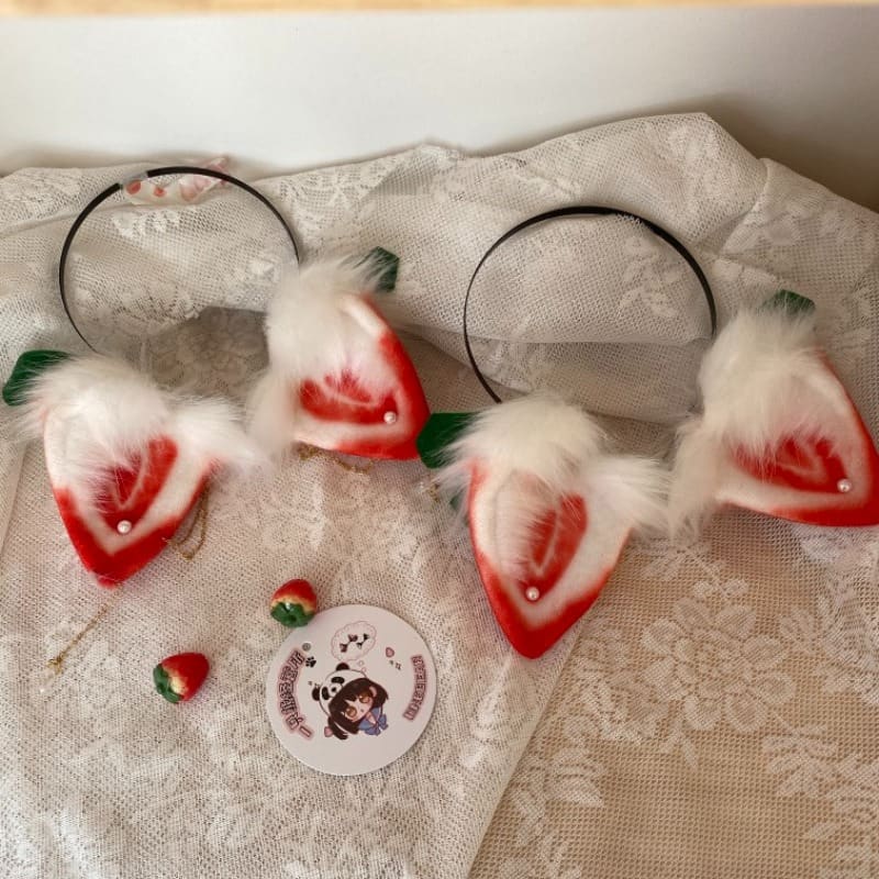 Strawberry Kawaii Cat Cosplay Ears ON789 - Wonderland Case