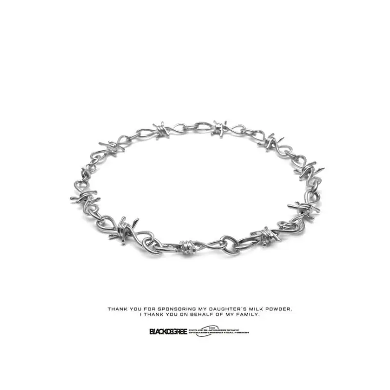 Thorn Stainless Steel Necklace WD186 - Silver / One Size -