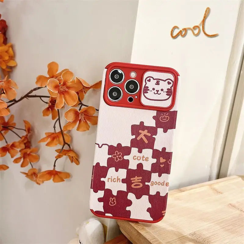 Tiger Puzzle Phone Case - iPhone 13 Pro Max / 13 Pro / 13 / 12 Pro Max / 12 Pro / 12 / 11 Pro Max / 11 / XS Max / XR / XS / X / 8 Plus / 7 Plus-12