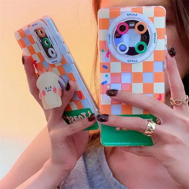 Toaste Stand Plaid Phone Case - Huawei-6