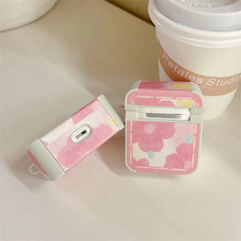 Watercolor Pink Petal AirPods Earphone Case Skin-3