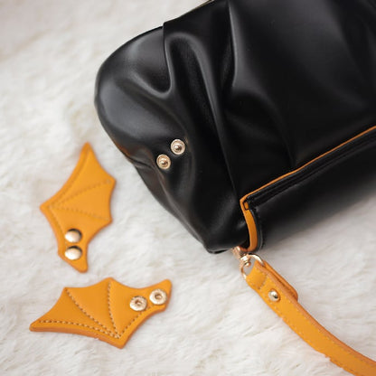 Halloween Orange Pumpkin Bat Wings Tote Bag