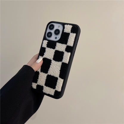 Fuzzy Plaid Teddy iPhone Case W730