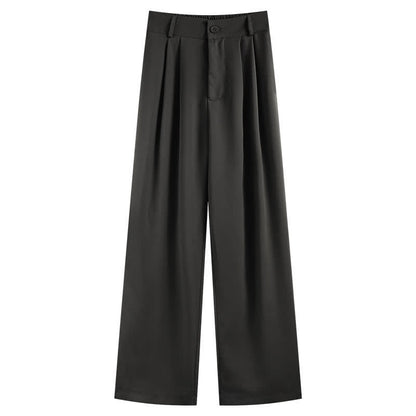 Pure Color Wide Leg Drape Suit Pants