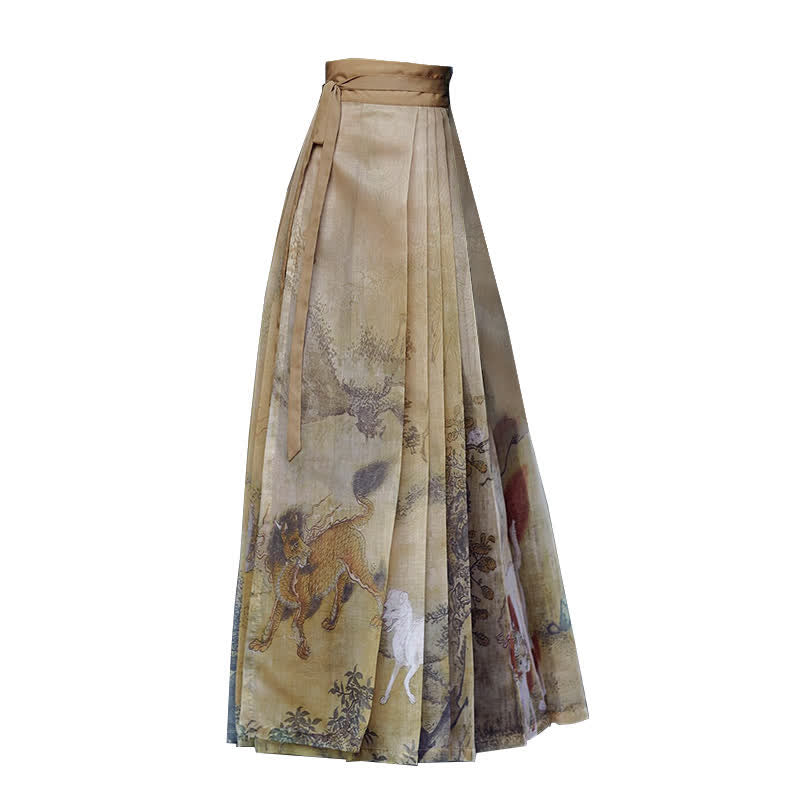 Elegant Jacquard Cami Top Long Sleeve Cardigan Printed Pleated Skirt
