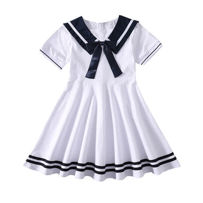 Cute Couple Sailor Collar Dress T-Shirt Shorts