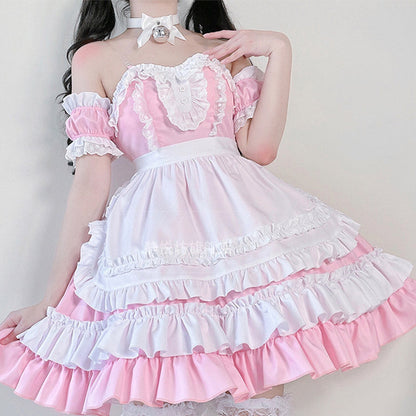 Sweet Rulffled Maid Lolita Dress