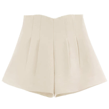 Chic Pure Color Wide Leg Shorts