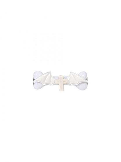 Punk White Halloween Cross Bone-shaped Hairclip