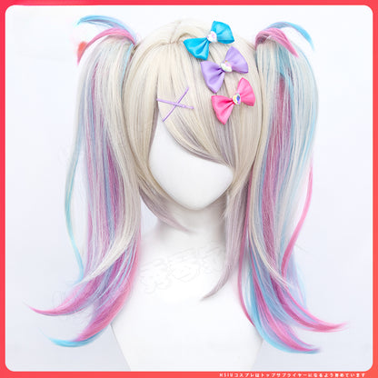 Needy Streamer Overload Pastel Rainbow Pigtails Kawaii Angel Cosplay Wig Wonderland Case