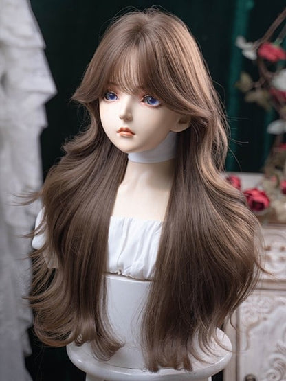 Length Brown 71CM Air Wig Wavy With Bangs