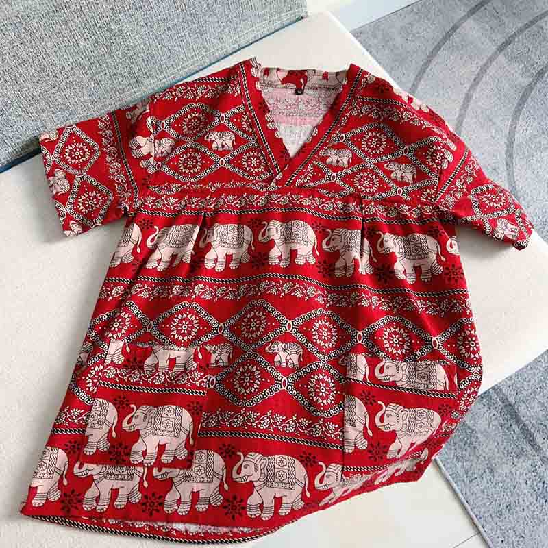 Chic Elephants T-Shirt Shorts Pajamas Set