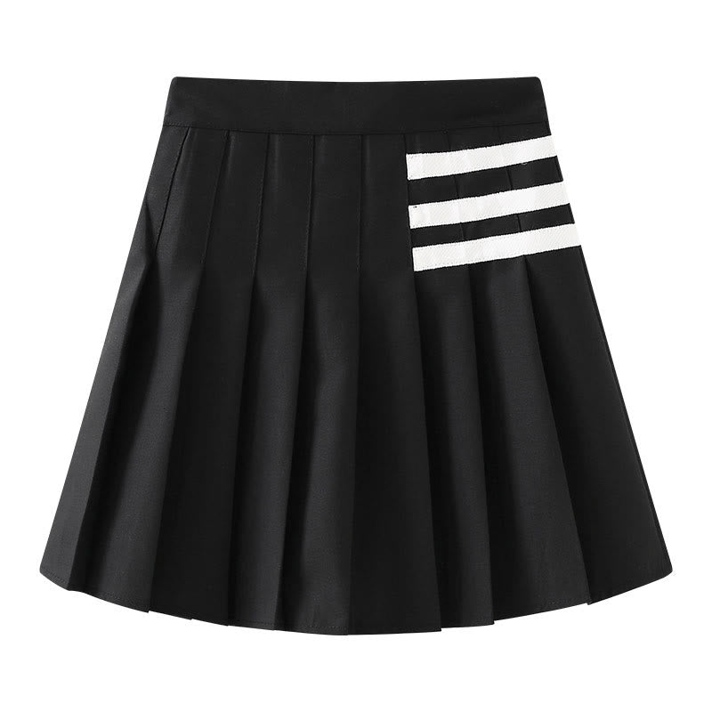 High Waist Casual Pleated Skirt