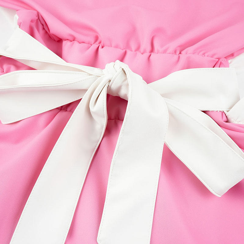 Cute Pink Sexy Maid Uniform Lingerie Dress