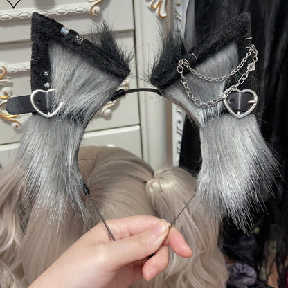 Heart Buckles Halloween Plush Ears