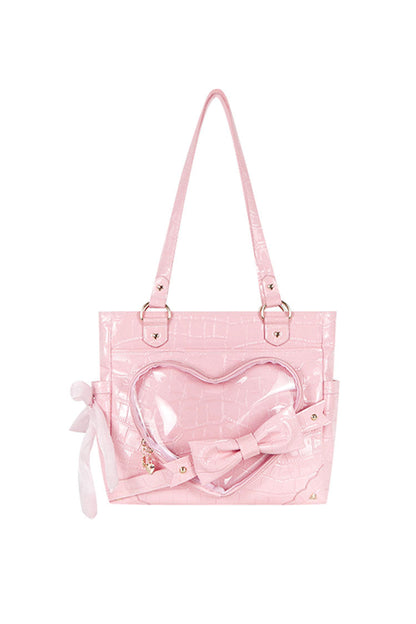 Transparent Love Bowknot Shoulder Bag