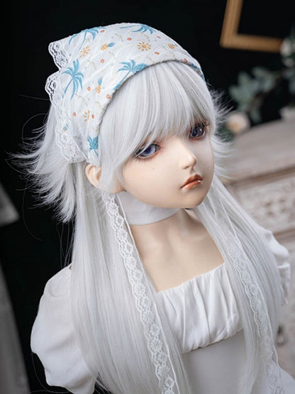 Bangs With White 64CM Wig Full Length