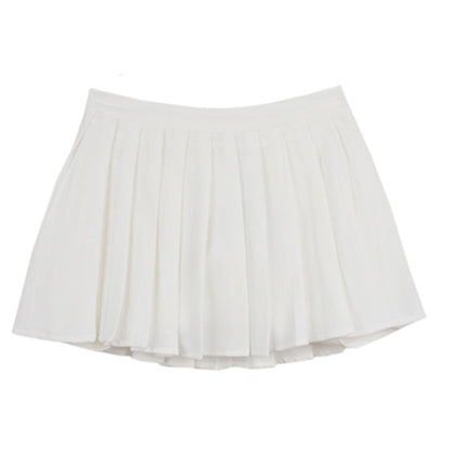 Sweet Letter Print Colorblock T-Shirt Pleated Skirt