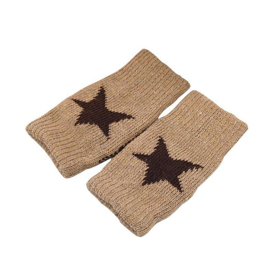 Star Knitted Fingerless Gloves