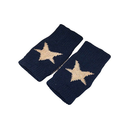 Star Knitted Fingerless Gloves