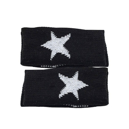 Star Knitted Fingerless Gloves