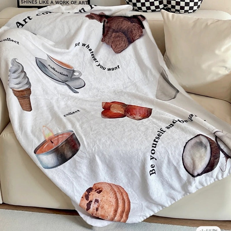 Food Print Throw Blanket