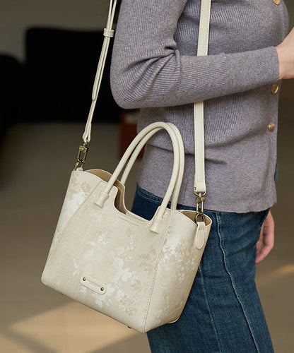 Apricot New Tote Large Print Fashion 2025 Capacity Bag