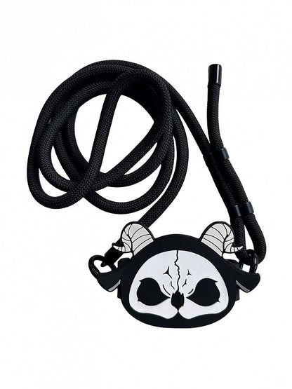 Gothic Strap Clip Mobile With Back Phone White Reaper Crossbody Black Grim and